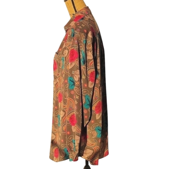 NEW Alfred Dunner Paisley & Floral Button Down Top - Picture 12 of 17